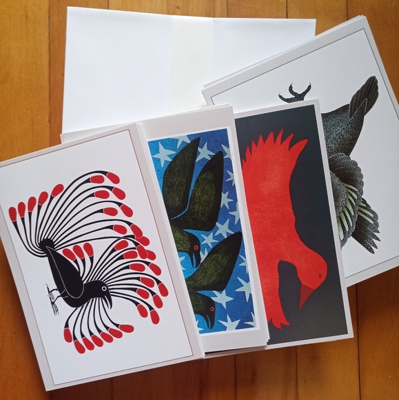 Blank cards assortment - Raven Dance, Inuit Art - Picture 4 of 4